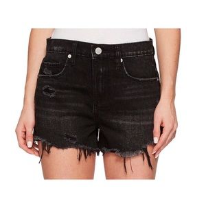 NWT BLANK NYC High Rise Wedge Shorts Black 28